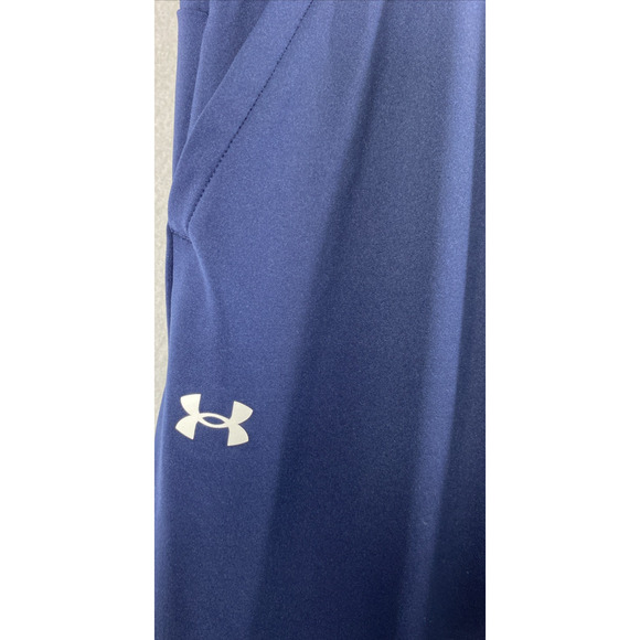 Under Armour Athletic Pants Womens Small Navy Blue Cuffed Pockets Lightweight - Picture 11 of 11